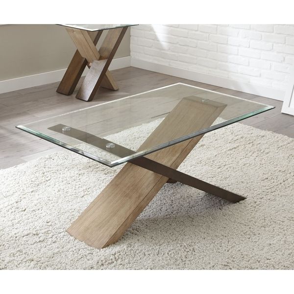 Well Known Rectangular Glass Top Coffee Tables Within Tennyson Glass Top Rectangle Coffee Tablegreyson (Gallery 14 of 20)