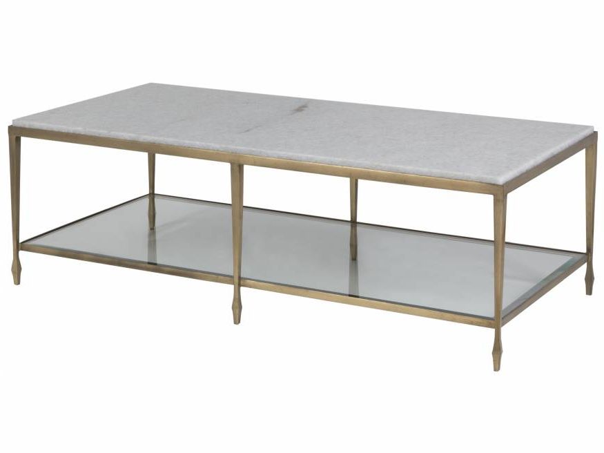 Well Known Silver Leaf Rectangle Cocktail Tables Within Sashay Gold Rectangular Cocktail Table (Gallery 3 of 20)