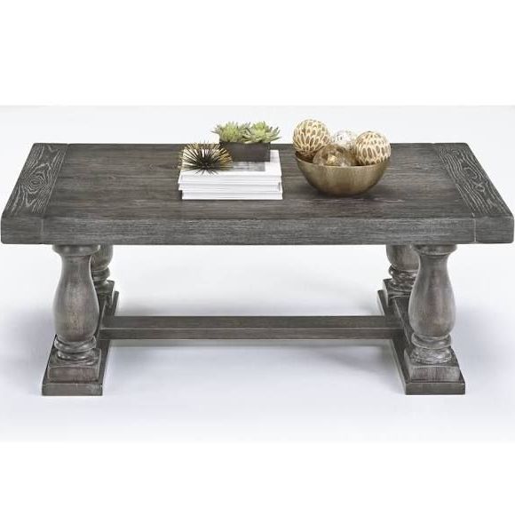 Well Known Smoke Gray Wood Coffee Tables Inside Progressive Muse Distressed Grey Cocktail Table (muse (View 18 of 20)