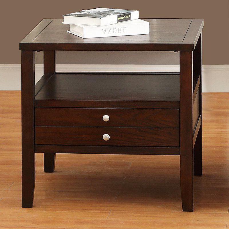 Well Liked Square Modern Accent Tables Throughout Homelegance Square Espresso Wood Storage End Table (View 8 of 20)