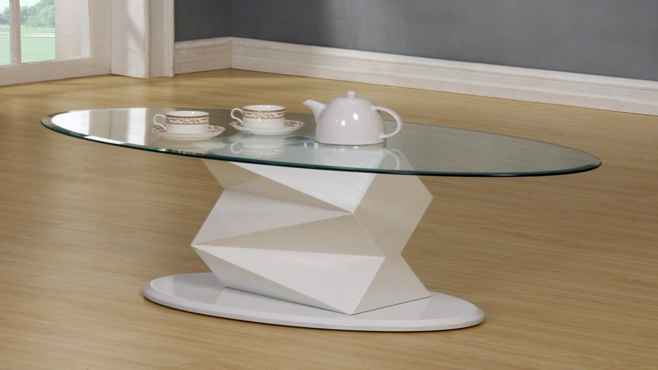 White High Gloss Glass Coffee, Side, Console Table With Regard To Most Popular Gloss White Steel Coffee Tables (Gallery 14 of 20)