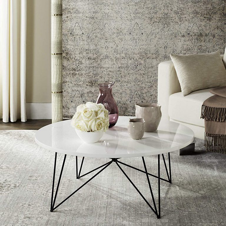 White Round Coffee Table Modern Design Inspiration Glossy Throughout Popular White Geometric Coffee Tables (View 14 of 20)