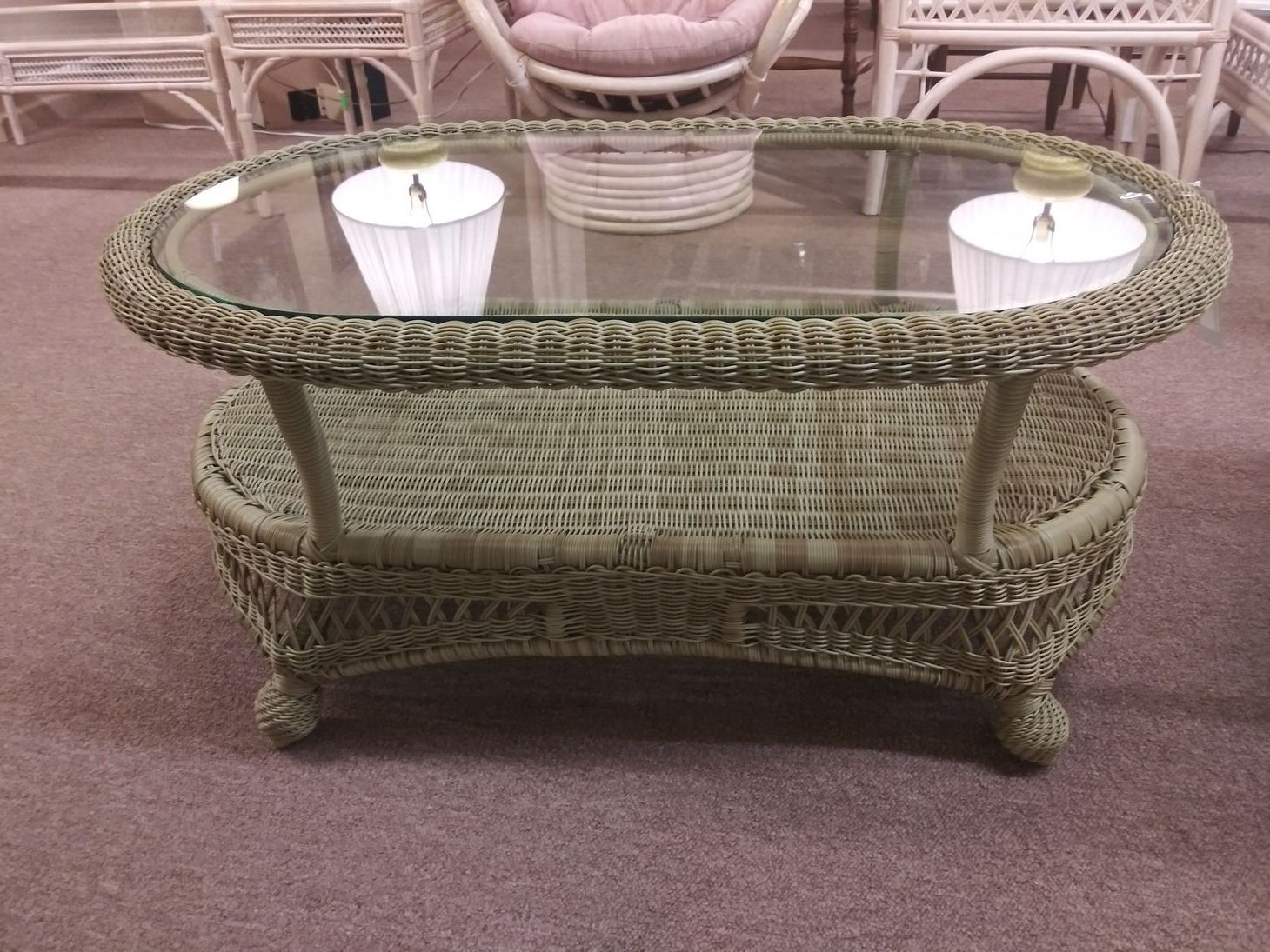 Wicker Coffee & End Table Set (Gallery 19 of 20)