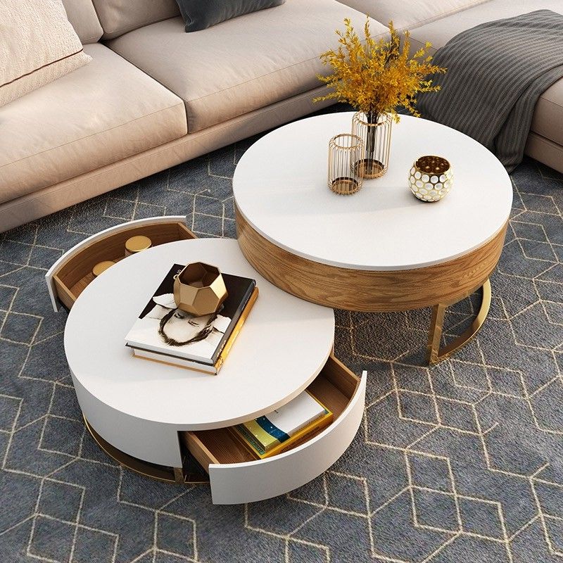 Widely Used Black Wood Storage Coffee Tables Regarding Modern Round Coffee Table With Storage Lift Top Wood (View 11 of 20)