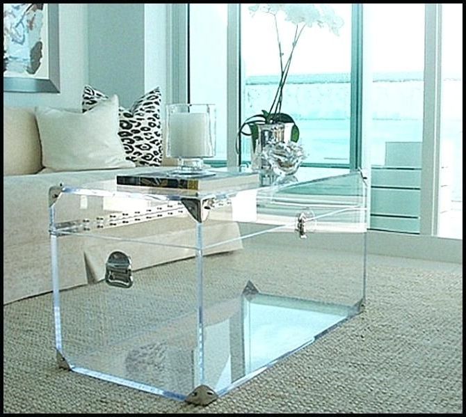 Widely Used Clear Acrylic Coffee Tables Intended For Clear Acrylic Coffee Table Ikea : Lack Oak Effect, Coffee (View 7 of 20)