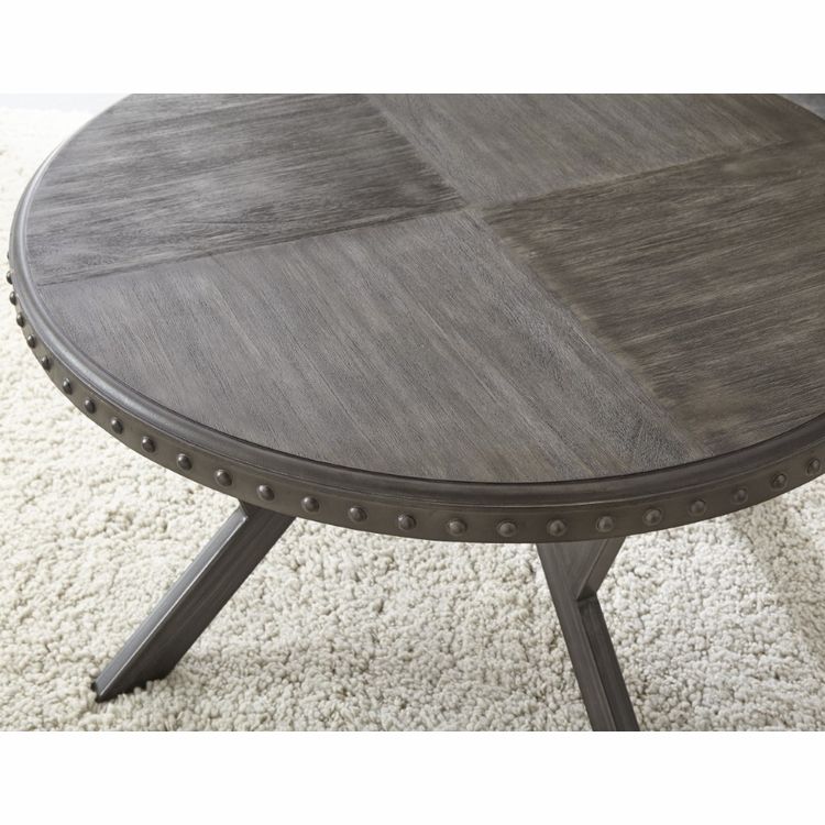 Widely Used Metallic Silver Cocktail Tables Throughout Steve Silver – Alamo Round Cocktail Table – Al700c (Gallery 13 of 20)