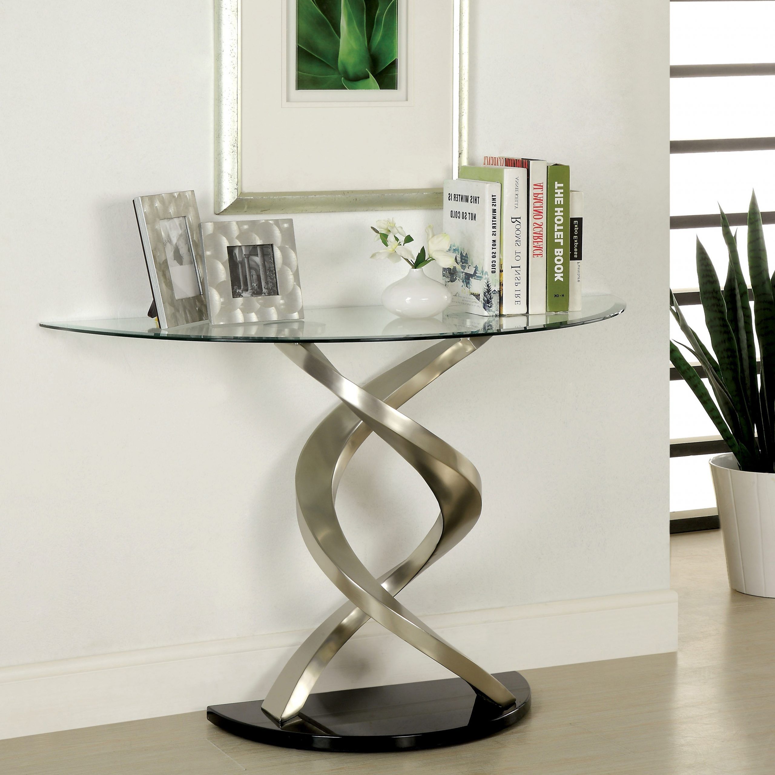 Widely Used Metallic Silver Cocktail Tables With Furniture Of America Sele Modern Silver Metal Pedestal (View 16 of 20)