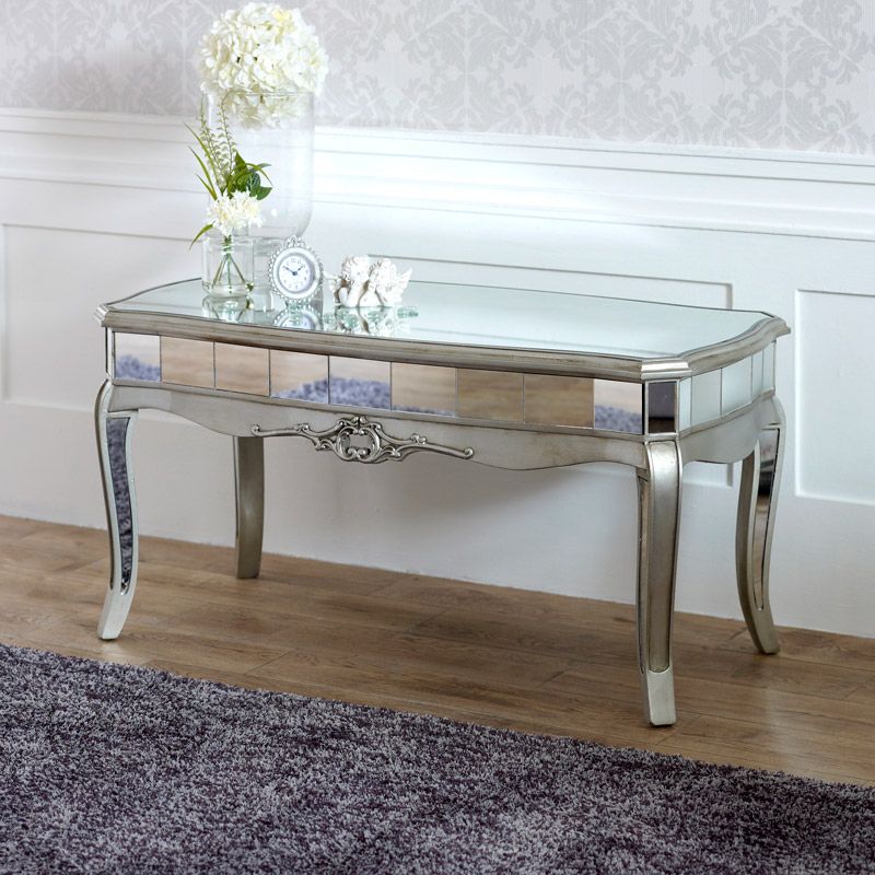 Widely Used Mirrored Modern Coffee Tables Within Mirrored Coffee Table – Tiffany Range – Melody Maison® (View 8 of 20)