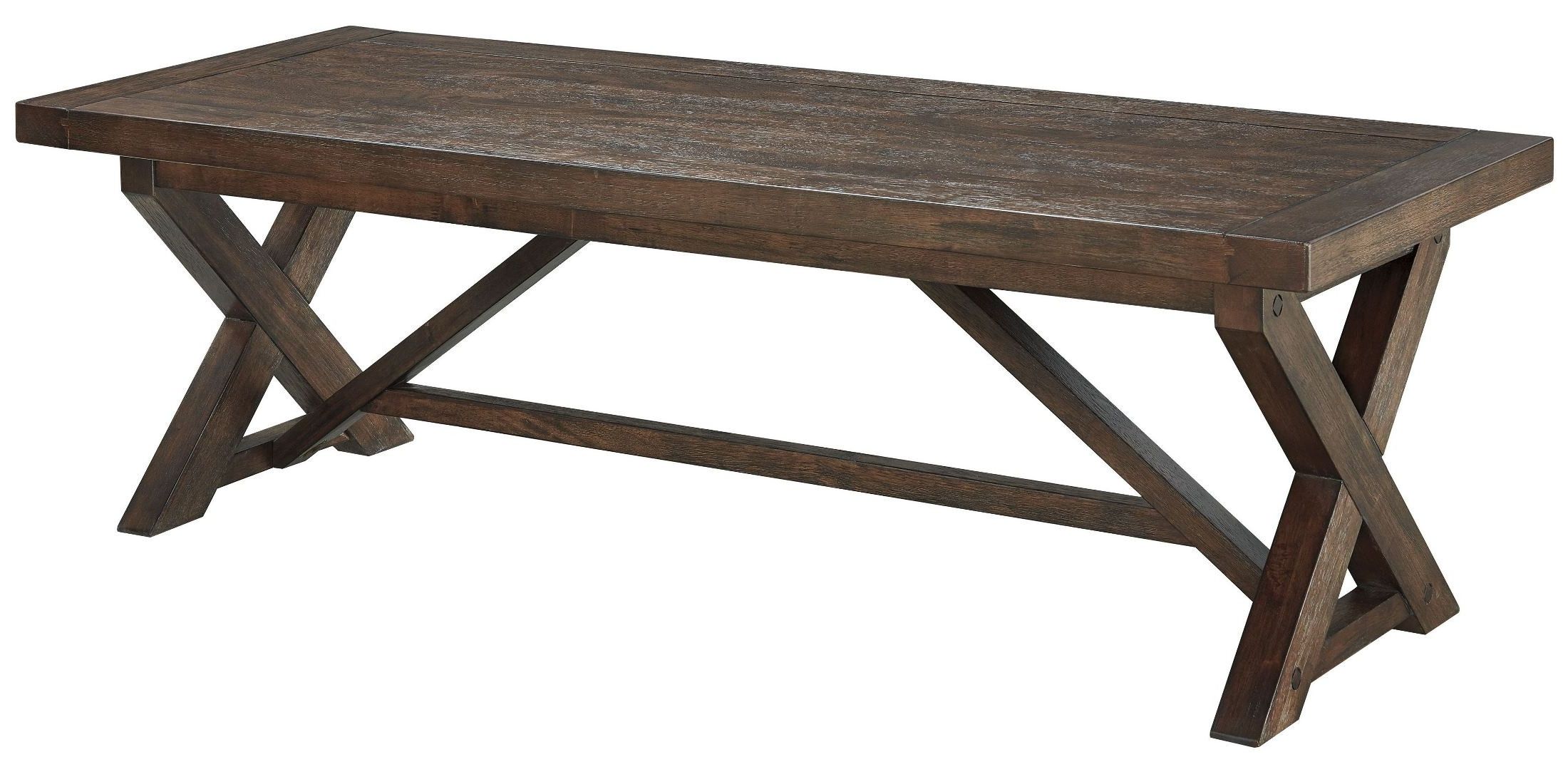 Windville Dark Brown Rectangular Cocktail Table From Inside 2019 Brown Cocktail Tables (View 10 of 20)