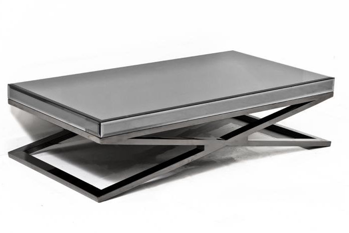 Www.roomservicestore – Fat Black Chrome X Leg Smoked With Well Liked Silver Mirror And Chrome Coffee Tables (Gallery 20 of 20)