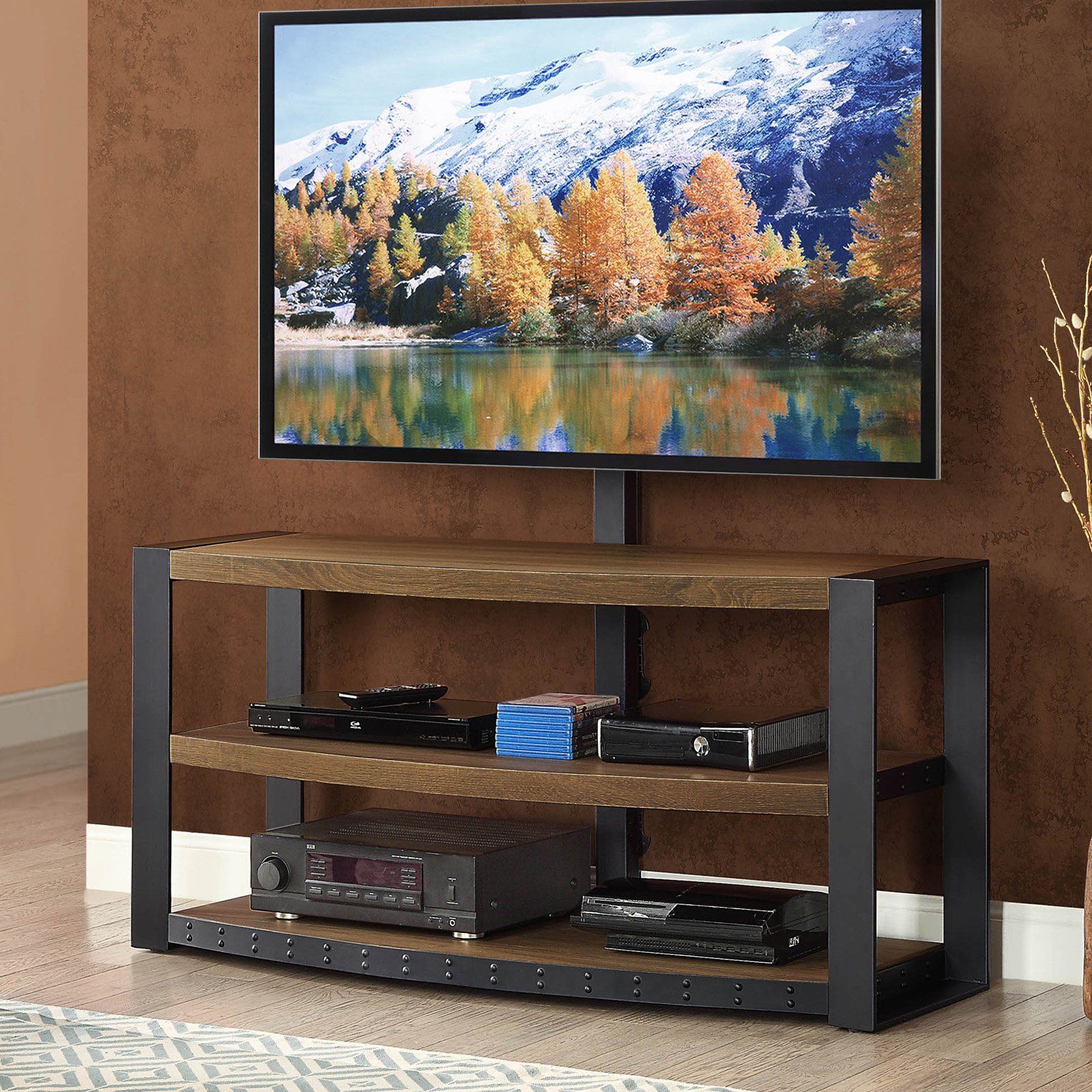 Whalen Santa Fe 54 In. Tv Stand – Walmart Throughout Tv Stands (Gallery 5 of 21)