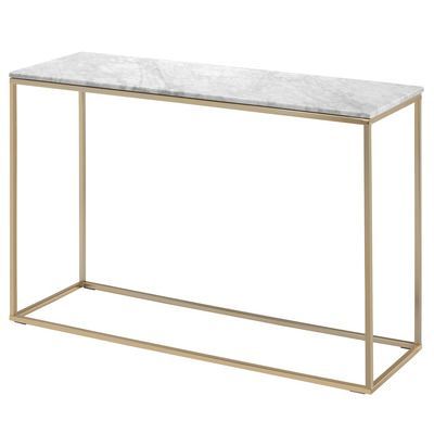 110cm White Serena Italian Carrara Marble Console Table In 2021 Throughout White Stone Console Tables (View 2 of 20)