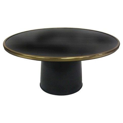 $125 Round Coffee Table – Black & Gold – Nate Berkus : Target | Round Inside Black Round Glass Top Console Tables (View 1 of 20)