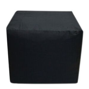 18x18x18" Indian Cotton Square Pouf Cover Black Pouf Ottoman Foot Stool Within Dark Blue And Navy Cotton Pouf Ottomans (View 10 of 20)