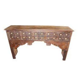 1920s Indian Solid Wood Dark Brown Console Table For Sale | Antique Intended For Dark Brown Console Tables (View 17 of 20)