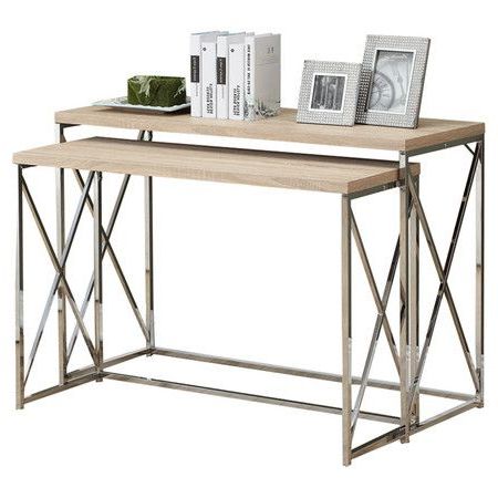2 Piece Felicia Nesting Console Table Set | Contemporary Console Table Within 2 Piece Round Console Tables Set (View 11 of 20)