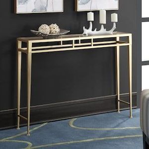 227899 Gold Coast Julia Hall Console Table | Hall Console Table, Modern Inside Glass And Gold Console Tables (View 3 of 20)