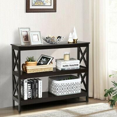 3 Tier Console Table X Design Bookshelf Sofa Side Accent Pertaining To 3 Tier Console Tables (View 1 of 20)