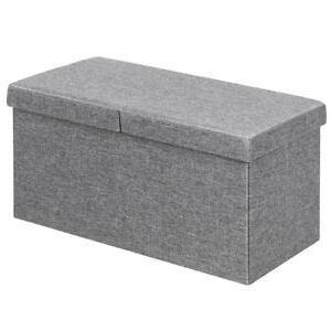 30" Folding Storage Ottoman W/lift Top Bed End Bench 80l Capacity Light With Regard To Light Gray Fold Out Sleeper Ottomans (View 4 of 20)