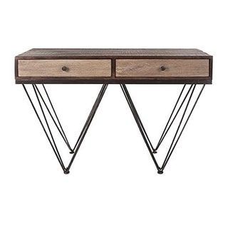 47 Dexter Midcentury Modern Two Draw Wood Console Table With Edgy Legs With Regard To Modern Concrete Console Tables (View 5 of 20)