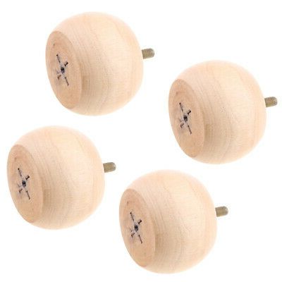 4pcs Wooden Furniture Feet Plinth Legs Sofa Bed Riser Stand Drum Within Light Natural Drum Console Tables (View 15 of 20)