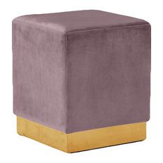 50 Stylish Contemporary Ottomans And Footstools For 2020 | Houzz With Regard To Gold Chevron Velvet Fabric Ottomans (View 1 of 20)