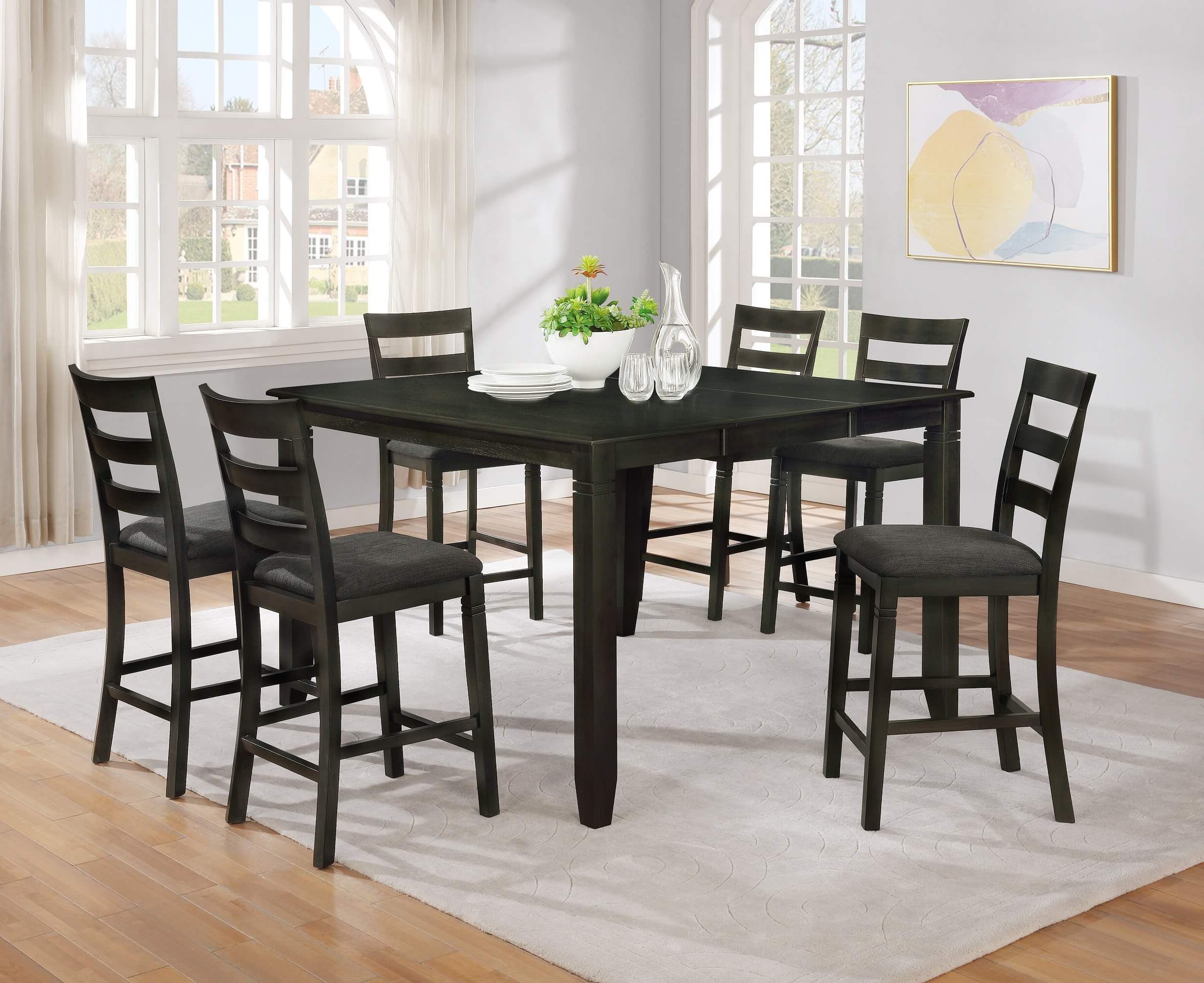 7 Piece Counter Height Dining Setmilton Green Stars – Casa Leaders Inc (View 1 of 20)