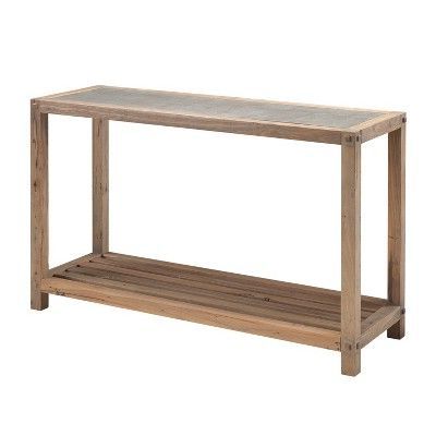 A Charming Addition To Any Ensemble, This Caverly Reclaimed Wood Intended For Smoked Barnwood Console Tables (View 14 of 20)