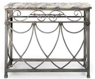 A Grey Painted Wrought Iron Console Table , Mid 20th Century And Later Throughout Gray Driftwood And Metal Console Tables (Gallery 19 of 20)