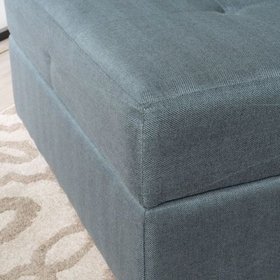 Abby Blue Storage Ottoman | Blue Storage Ottoman, Storage Ottoman Intended For Blue Fabric Tufted Surfboard Ottomans (Gallery 19 of 20)