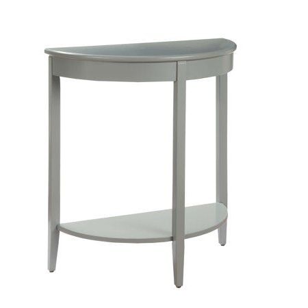 Acme Justino Half Moon Console Table In Gray With 1 Shelf – Walmart Within 1 Shelf Console Tables (View 15 of 20)