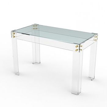 Acrylic Extendable Dining Table Gold Leaf Antique Marble Console Table With Regard To Acrylic Console Tables (View 10 of 20)