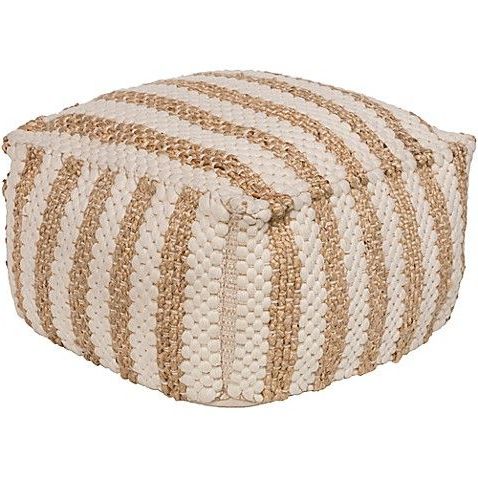 Add A Coastal Touch To Your Space With The Surya Oak Cove Pouf (View 8 of 20)