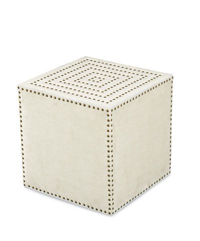 Adora Square Ottoman In Patton White | Bliss Home And Design, Square Inside White Wool Square Pouf Ottomans (View 18 of 20)