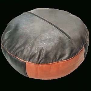 African Leather Ottoman Pouf (hausa Footstool) – Kakakii Throughout Warm Brown Cowhide Pouf Ottomans (Gallery 19 of 20)
