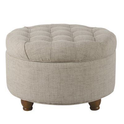 Alcott Hill Henninger Tufted Storage Ottoman Fabric: Light Tan In 2020 Inside Charcoal Fabric Tufted Storage Ottomans (View 6 of 20)