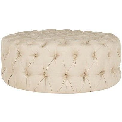 All Markdowns | Beige Ottoman, Tufted Ottoman, Linen Ottoman Intended For Pink Champagne Tufted Fabric Ottomans (Gallery 19 of 20)