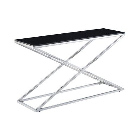 Allan Copley Designs 20804 03 Excel Rectangle Console Table | Steel Inside Rectangular Glass Top Console Tables (View 8 of 20)