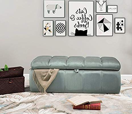 Amazon: Iconic Home Chagit Bench Velvet Tufted Storage Ottoman Within Velvet Tufted Storage Ottomans (Gallery 19 of 20)