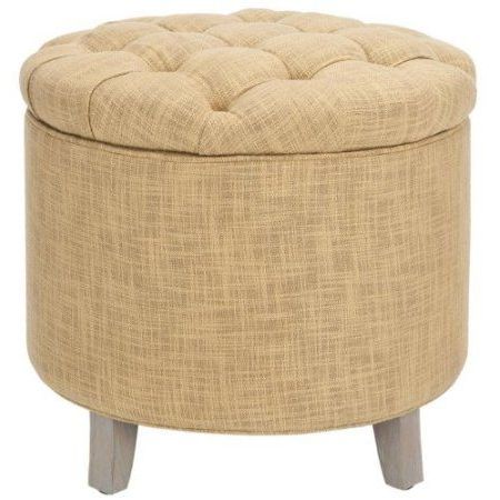Amazon – Safavieh Hudson Collection Amelia Tufted Storage Ottoman Pertaining To Light Gray Tufted Round Wood Ottomans With Storage (View 7 of 20)