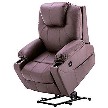 Amazonsmile: Power Lift Recliner Chair Tuv Lift Motor Lounge W/remote Pertaining To Black Faux Leather Usb Charging Ottomans (View 4 of 20)