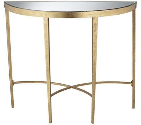 Amelia Antique Gold Demilune Console Table | 55downingstreet For Antique Mirror Console Tables (View 7 of 20)