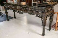 Antique Chinese Black Lacquer Console Table At 1stdibs Pertaining To Antique Silver Metal Console Tables (View 18 of 20)