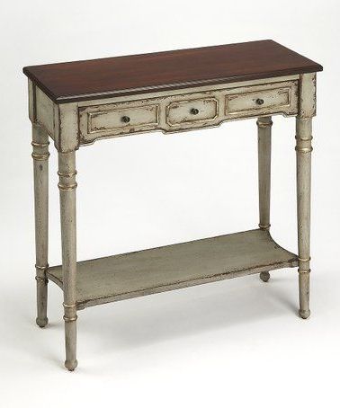 Antique Gray Console Table #zulily #zulilyfinds | Gray Console Table Regarding Gray Wood Black Steel Console Tables (View 4 of 20)