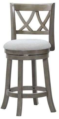 Antique Grey 24" Swivel Stool Stool From Avalon Furniture | Coleman For White Antique Brass Stools (View 13 of 20)