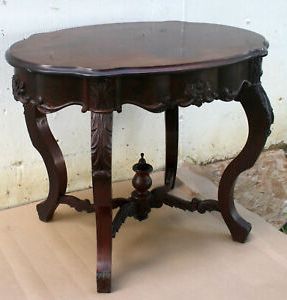 Antique Vintage Old Carved Walnut Wood Wooden Side End Accent Foyer With Antique Console Tables (View 10 of 20)
