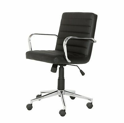 Argos Home Alvar Faux Leather Swivel Office Chair – Black | Ebay Within Black Faux Leather Swivel Recliners (View 2 of 20)