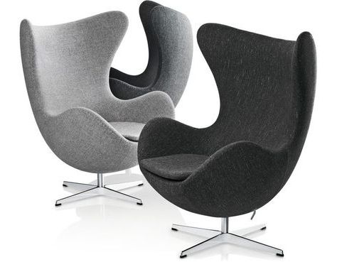 Arne Jacobsen Egg Chair | Egg Chair, Furniture, Chair With Scandinavia Wrapped Wool Cylinder Pouf Ottomans (Gallery 19 of 20)