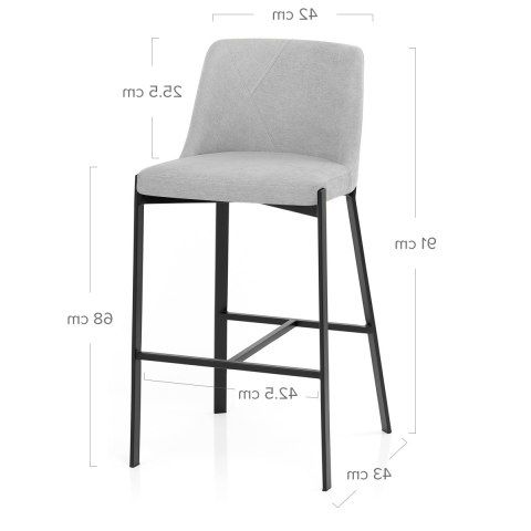 Aspen Bar Stool Grey Fabric – Atlantic Shopping With Gray Chenille Fabric Accent Stools (View 11 of 20)
