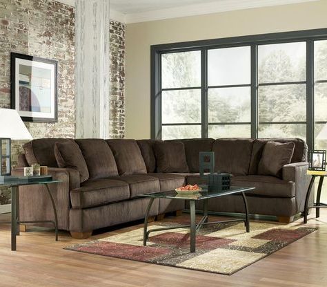 Atmore – Chocolate 3 Piece Sectional Groupsignature Design Within 3 Piece Console Tables (View 6 of 20)